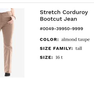 Woman Within Corduroy Pants
